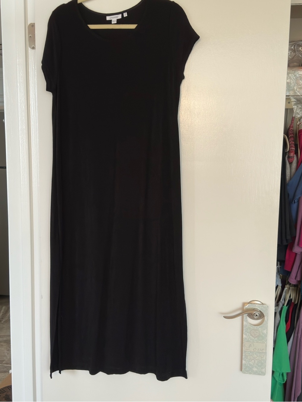 Classic Black Short Sleeve Maxi Dress by Chicos